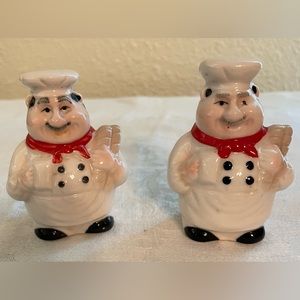 Salt and Pepper Shakers, Vintage, Italian Chef